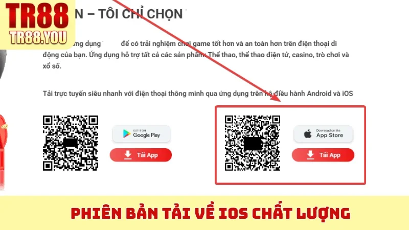 Phiên bản tải về iOS chất lượng