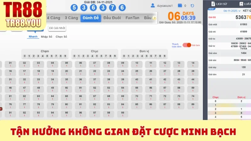 Tận hưởng không gian đặt cược minh bạch