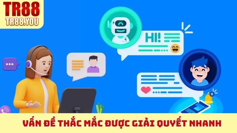 Vấn đề thắc mắc được giải quyết nhanh